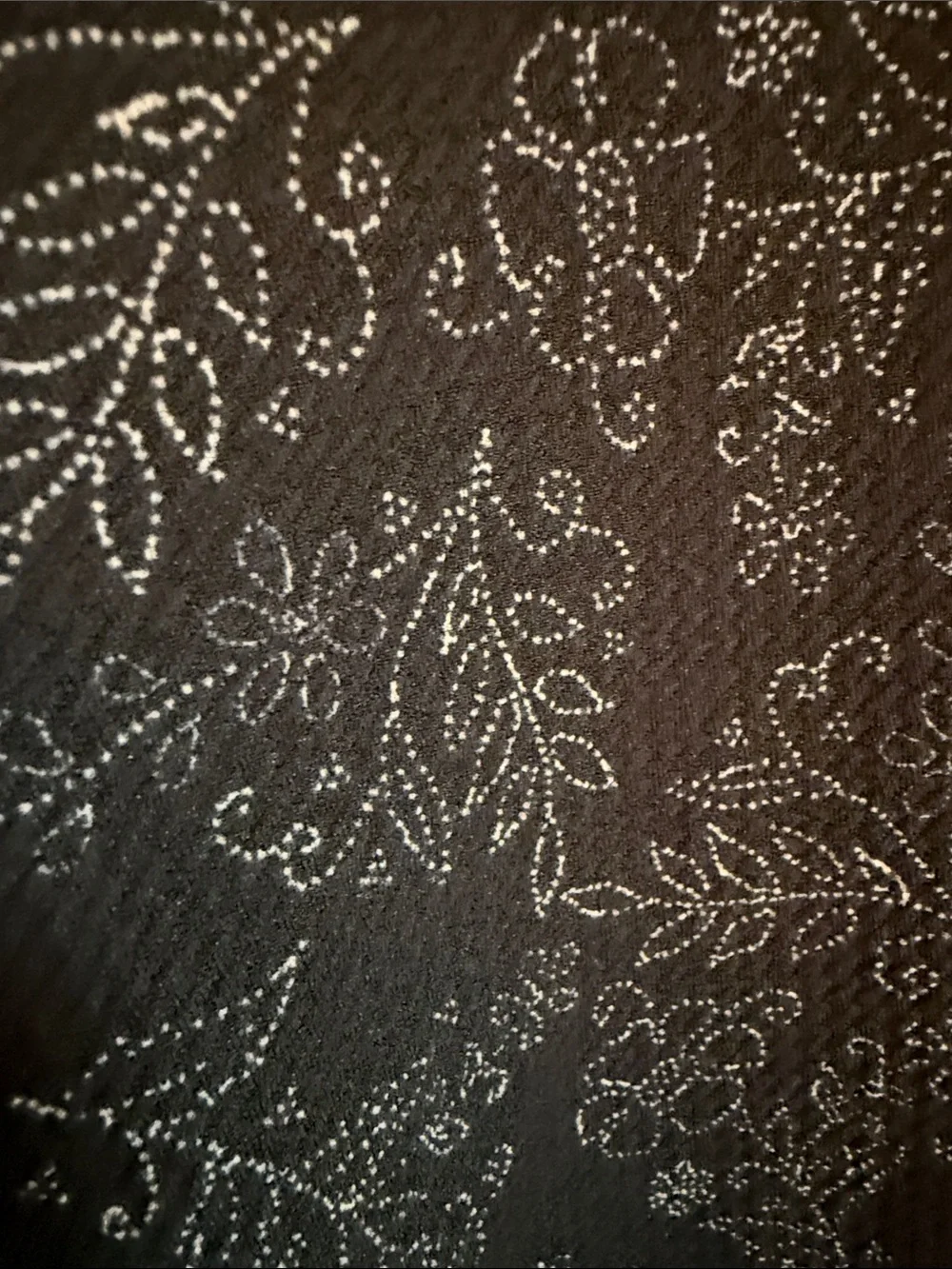 LuLaRoe Black Midi Dress with Light Gray Floral Print - Picture 3 of 6